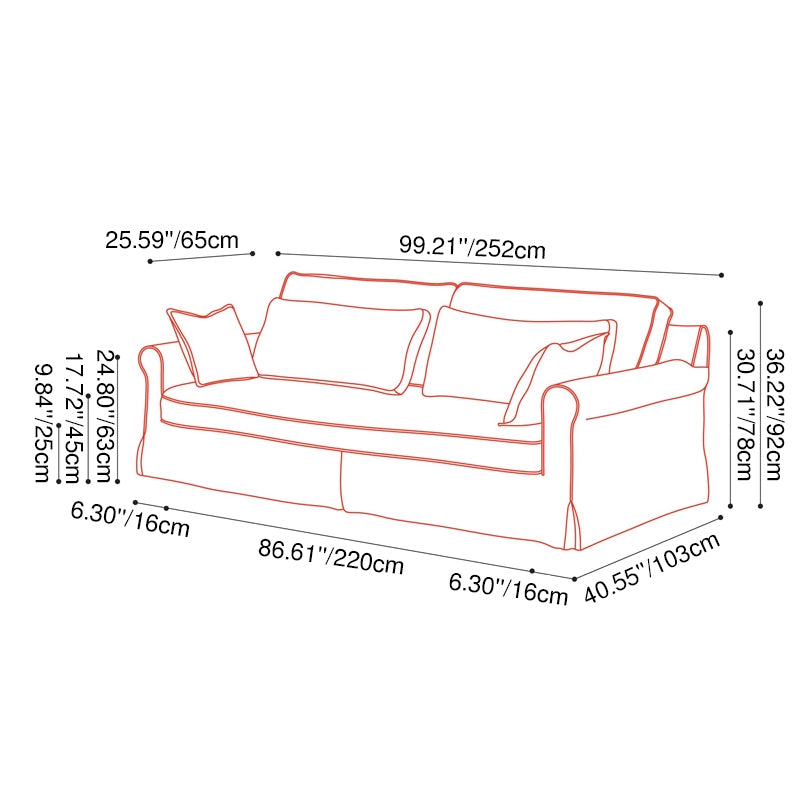 Bold Striped Pattern Polyester Upholstery Birch Wood Sofa - Vintage Soft-Touch Sofa With 3/4 Seater for Living Room Lumendat
