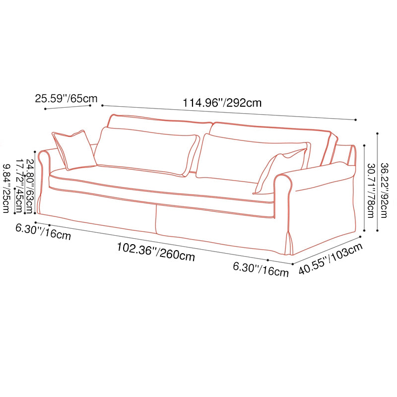 Bold Striped Pattern Polyester Upholstery Birch Wood Sofa - Vintage Soft-Touch Sofa With 3/4 Seater for Living Room Lumendat