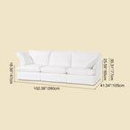 Pearl White Birch Wood Sofa – Minimalist Pillow-Style Settee Bench With 2/3 Seater for Living Room Lumendat