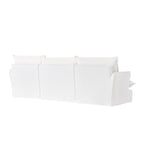 Pearl White Birch Wood Sofa – Minimalist Pillow-Style Settee Bench With 2/3 Seater for Living Room Lumendat