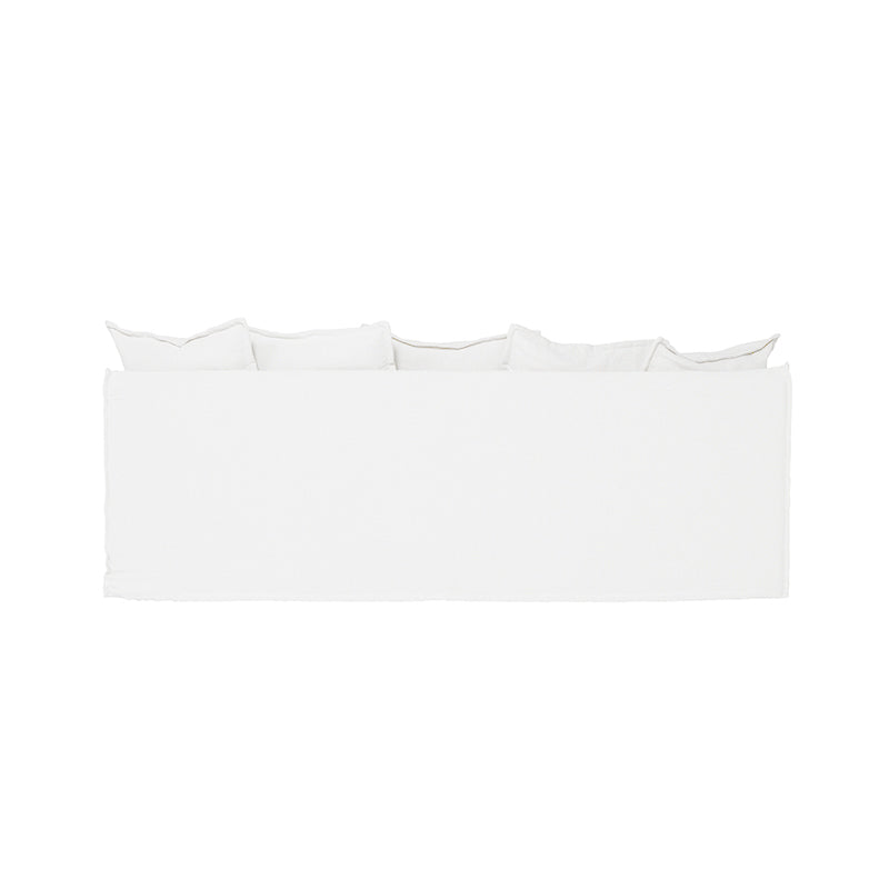 Moonlight White Linen Birch Wood Sofa - French Pure Soft-Touch Lounge Sofa With 3/4 Seater For Living Room Lumendat