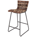 Farmhouse Rattan Bar Stool - Easy-Maneuver Rattan Cool Seating Bar Dining Stool For Dining Room & Kitchen Lumendat
