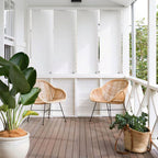 Durable Rattan & Iron Frame Armchair - Lightweight Versatile Chair For Garden Lumendat