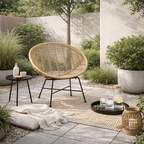 Circular Wrap-Around Rattan Chair - Ergonomic Comfort Hand-Woven & Breathable Chair For Garden Lumendat