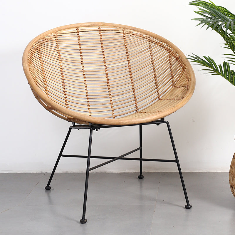 Circular Wrap-Around Rattan Chair - Ergonomic Comfort Hand-Woven & Breathable Chair For Garden Lumendat