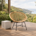 Circular Wrap-Around Rattan Chair - Ergonomic Comfort Hand-Woven & Breathable Chair For Garden Lumendat