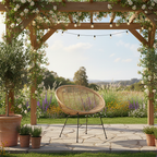 Circular Wrap-Around Rattan Chair - Ergonomic Comfort Hand-Woven & Breathable Chair For Garden Lumendat