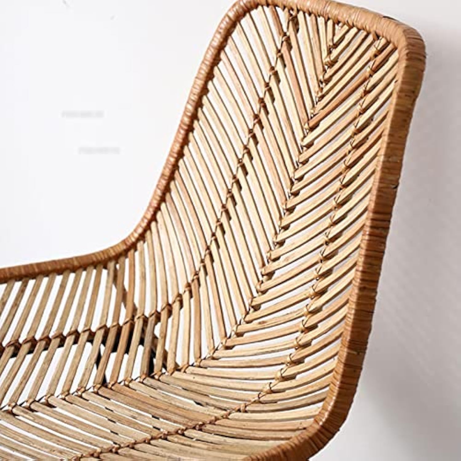 Boho-Style Rattan Weaving Bar Stool - Stable Support Airy Texture Backrest Stool For Dining Room & Kitchen Lumendat