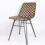 Bohemian Geometric Rattan Dining Chair - Lightweight Hand-Woven Rattan Chair For Dining Room & Kitchen Lumendat