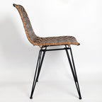 Breathable Rattan Weaving Dining Chair - Scandinavian Geometric Pattern Chair For Dining Room & Kitchen Lumendat