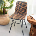 Breathable Rattan Weaving Dining Chair - Scandinavian Geometric Pattern Chair For Dining Room & Kitchen Lumendat