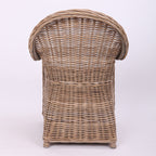 Premium Rattan Weaving Chair - Whimsical Curves Hand-Woven Bohemian Dining Chair For Dining Room & Garden Lumendat