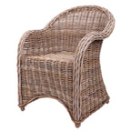 Premium Rattan Weaving Chair - Whimsical Curves Hand-Woven Bohemian Dining Chair For Dining Room & Garden Lumendat