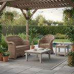 Premium Rattan Weaving Chair - Whimsical Curves Hand-Woven Bohemian Dining Chair For Dining Room & Garden Lumendat