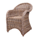 Premium Rattan Weaving Chair - Whimsical Curves Hand-Woven Bohemian Dining Chair For Dining Room & Garden Lumendat