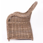 Premium Rattan Weaving Chair - Whimsical Curves Hand-Woven Bohemian Dining Chair For Dining Room & Garden Lumendat