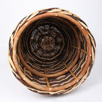Rustic Teak & Rattan Weaving Bar Table - Dual-Material Durability & Natural Charm Table For Dining Room & Kitchen Lumendat