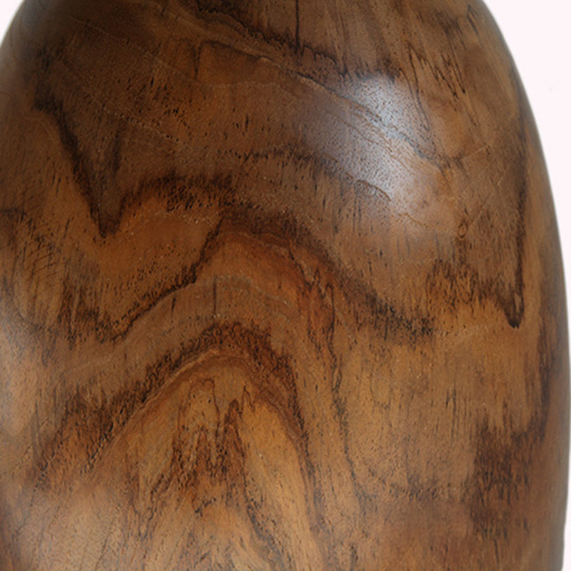 Traditional Bowl Shaped Top Coffee Table - Teak Wood Sculptural End Table For Living Room Lumendat