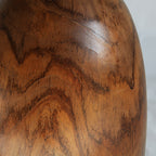 Traditional Bowl Shaped Top Coffee Table - Teak Wood Sculptural End Table For Living Room Lumendat