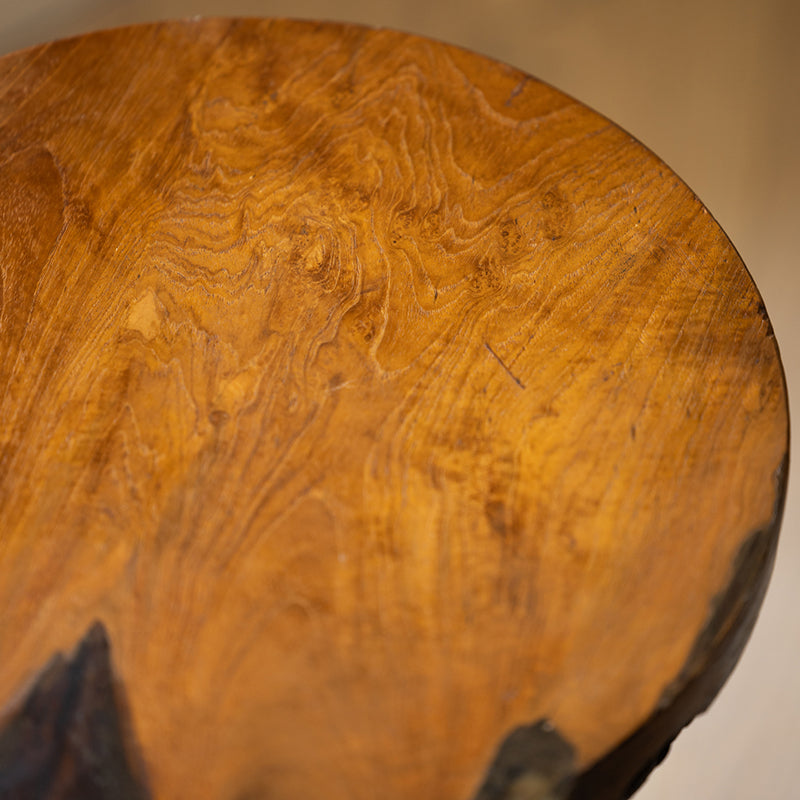 Traditional Sculptural Hourglass Coffee Table - Teak Wood Handmade Statement End Table For Living Room Lumendat