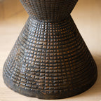 Traditional Sculptural Hourglass Coffee Table - Teak Wood Handmade Statement End Table For Living Room Lumendat