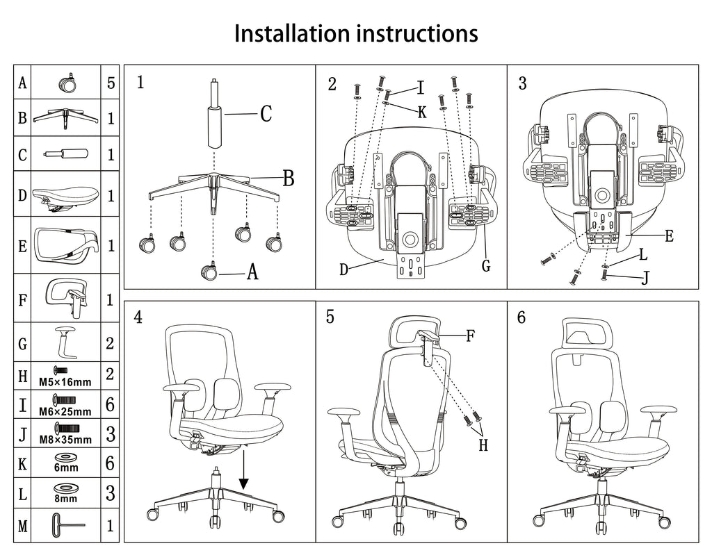 Modern Minimalist Ergonomic High-Back Office Chair - Adjustable Headrest & Lumbar Support Breathable Mesh Desk Chair For Home Office Lumendat