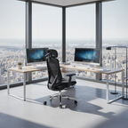Modern Minimalist Ergonomic High-Back Office Chair - Adjustable Headrest & Lumbar Support Breathable Mesh Desk Chair For Home Office Lumendat