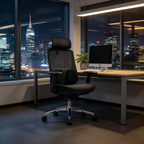 Modern Minimalist Ergonomic High-Back Office Chair - Adjustable Headrest & Lumbar Support Breathable Mesh Desk Chair For Home Office Lumendat