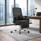 Long-Hour Comfort Ergonomic Office Chair - High-Resilience Seat Silent Casters & Aluminum Base Desk Chair For Home Office Lumendat