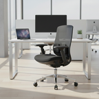 Long-Hour Comfort Ergonomic Office Chair - High-Resilience Seat Silent Casters & Aluminum Base Desk Chair For Home Office Lumendat
