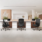Long-Hour Comfort Ergonomic Office Chair - High-Resilience Seat Silent Casters & Aluminum Base Desk Chair For Home Office Lumendat