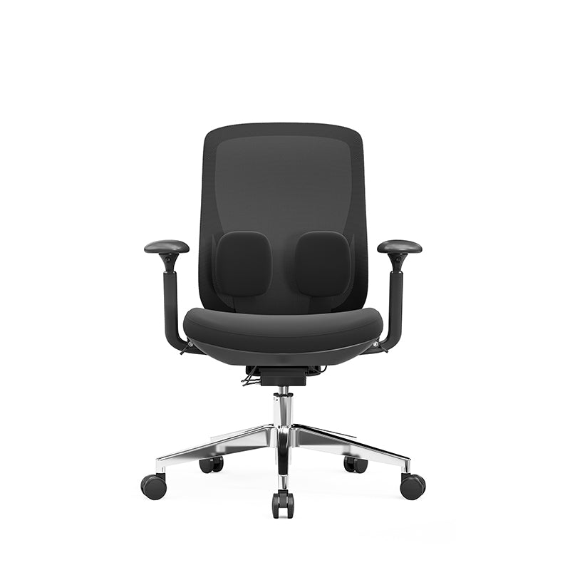 Long-Hour Comfort Ergonomic Office Chair - High-Resilience Seat Silent Casters & Aluminum Base Desk Chair For Home Office Lumendat