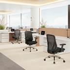 Long-Hour Comfort Ergonomic Office Chair - High-Resilience Seat Silent Casters & Aluminum Base Desk Chair For Home Office Lumendat