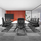 Saddle-Base Office Chair - 4D Adjustable Armrests & Adaptive Lumbar Support Mesh Conference Desk Chair For Home Office Lumendat