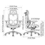 Modern Ergonomic High-Back Executive Chair - 4D Tri-Joint Headrest & Adaptive Lumbar Support Mesh Office Chair For Home Office Lumendat