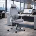 Modern Ergonomic High-Back Executive Chair - 4D Tri-Joint Headrest & Adaptive Lumbar Support Mesh Office Chair For Home Office Lumendat