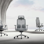 Modern Ergonomic High-Back Executive Chair - 4D Tri-Joint Headrest & Adaptive Lumbar Support Mesh Office Chair For Home Office Lumendat