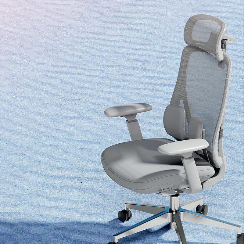 Modern Ergonomic High-Back Executive Chair - 4D Tri-Joint Headrest & Adaptive Lumbar Support Mesh Office Chair For Home Office Lumendat