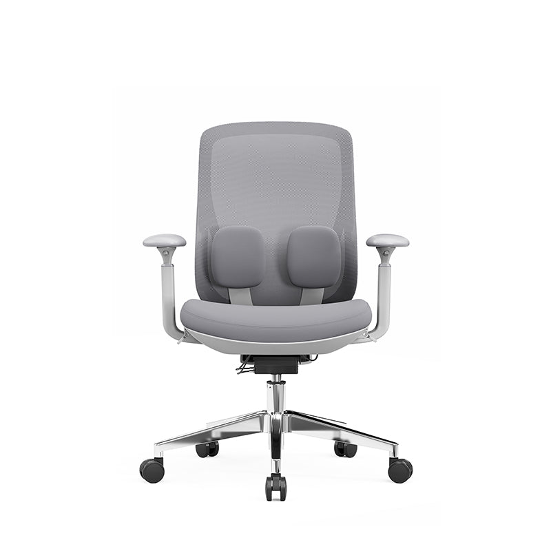 Modern Minimalist Cable-Controlled Office Chair - 360° Lumbar Adjust Heavy-Duty Aluminum Base & Safety Gas Lift Silent Caster Desk Chair For Home Office Lumendat