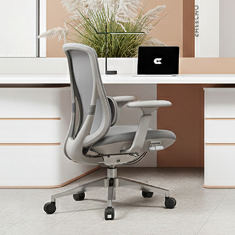 Modern Minimalist Cable-Controlled Office Chair - 360° Lumbar Adjust Heavy-Duty Aluminum Base & Safety Gas Lift Silent Caster Desk Chair For Home Office Lumendat