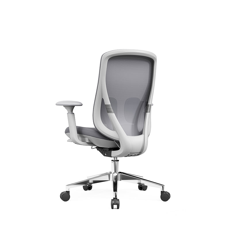 Modern Minimalist Cable-Controlled Office Chair - 360° Lumbar Adjust Heavy-Duty Aluminum Base & Safety Gas Lift Silent Caster Desk Chair For Home Office Lumendat