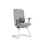 Modern Minimalist Sled Base Office Chair - Adaptive Lumbar Support & 4D Adjustable Armrest Mesh Conference Desk Chair For Home Office Lumendat