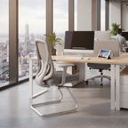 Modern Minimalist Mesh Bow Office Chair - Ergonomic Lumbar Support High-Resilience Sponge Cushion Desk Chair For Home Office Lumendat
