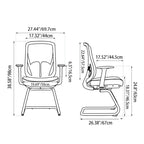 Modern Minimalist Mesh Bow Office Chair - Ergonomic Lumbar Support High-Resilience Sponge Cushion Desk Chair For Home Office Lumendat