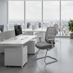 Modern Minimalist Mesh Bow Office Chair - Ergonomic Lumbar Support High-Resilience Sponge Cushion Desk Chair For Home Office Lumendat