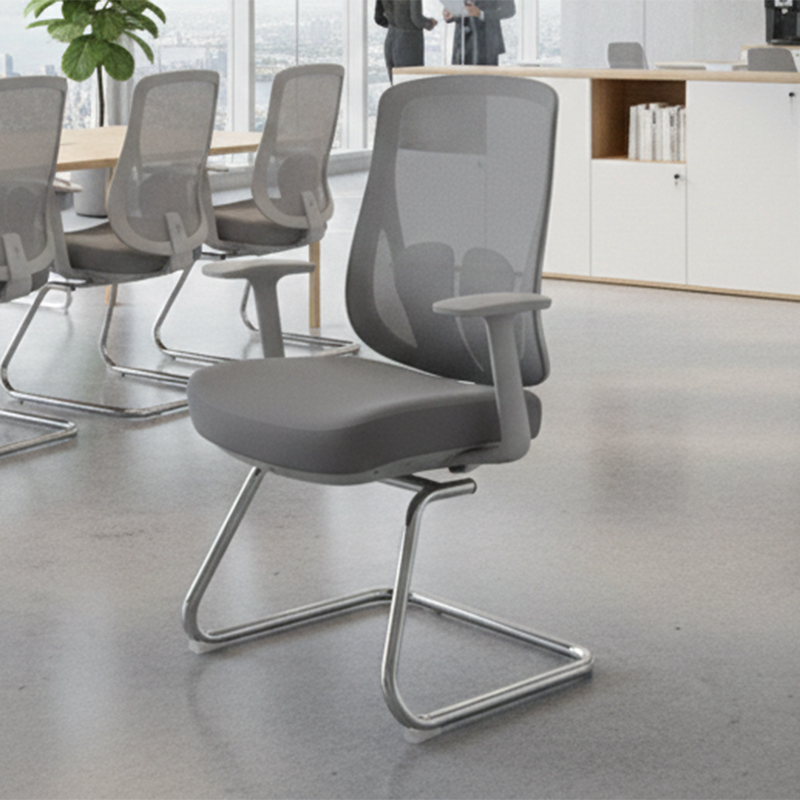 Modern Minimalist Mesh Bow Office Chair - Ergonomic Lumbar Support High-Resilience Sponge Cushion Desk Chair For Home Office Lumendat