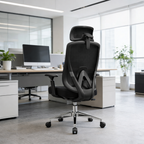Modern Minimalist High-Back Mesh Executive Desk Chair - 4D Adjustable Headrest & Lumbar Support Silent Caster Ergonomic Office Chair For Home Office Lumendat