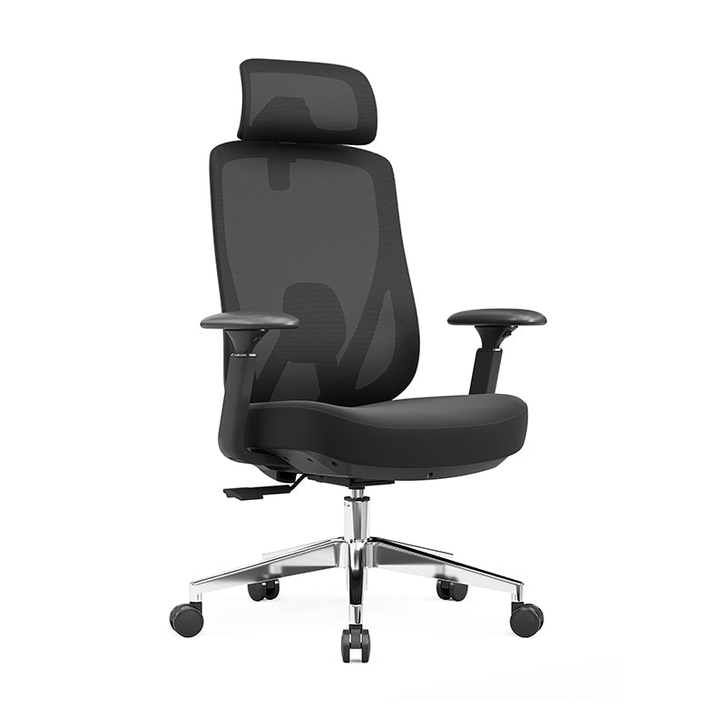 Modern Minimalist High-Back Mesh Executive Desk Chair - 4D Adjustable Headrest & Lumbar Support Silent Caster Ergonomic Office Chair For Home Office Lumendat