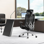 Modern Minimalist High-Back Mesh Executive Desk Chair - 4D Adjustable Headrest & Lumbar Support Silent Caster Ergonomic Office Chair For Home Office Lumendat