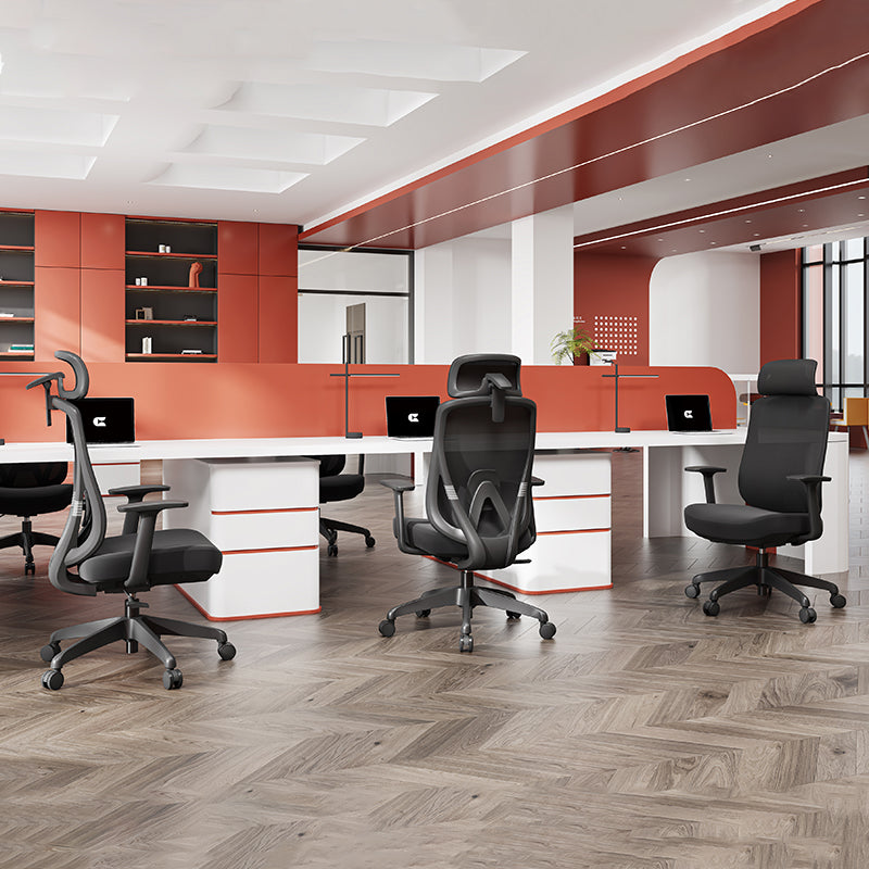 Modern Minimalist High-Back Mesh Executive Desk Chair - 4D Adjustable Headrest & Lumbar Support Silent Caster Ergonomic Office Chair For Home Office Lumendat